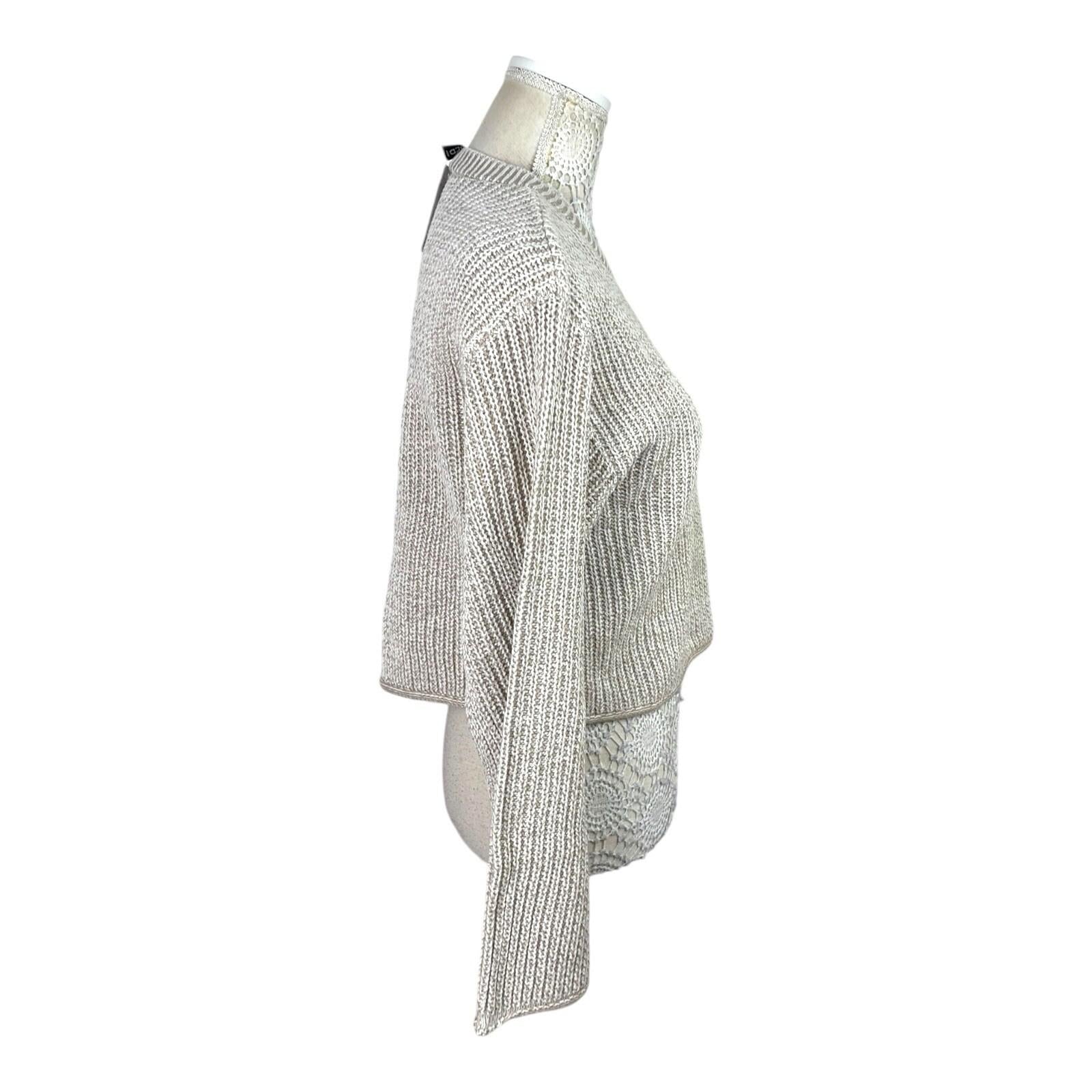 H&M Beige Knit Sweater Long Sleeve Relaxed Fit Women’s UK Size XS
