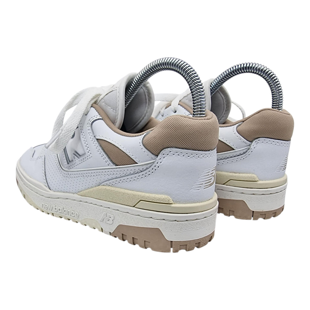 New Balance 550 Trainers Women's UK Size 4 White Tan Synthetic Leather