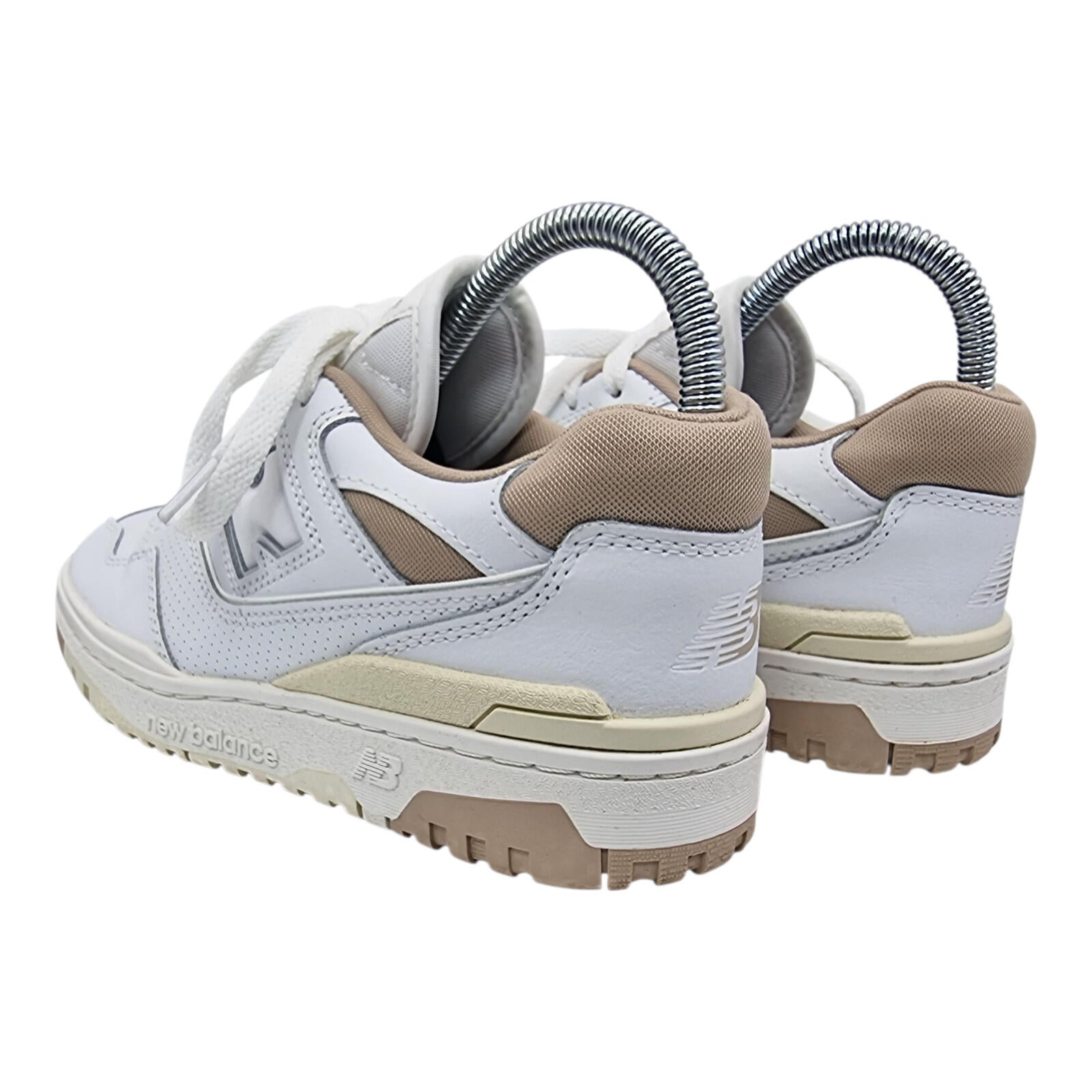 New Balance 550 Trainers Women's UK Size 4 White Tan Synthetic Leather