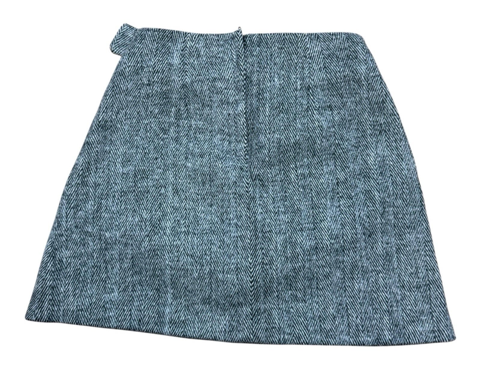 Primark Grey Skirt Aline Belted High Waist Women’s UK Size 6 Zip Fastening