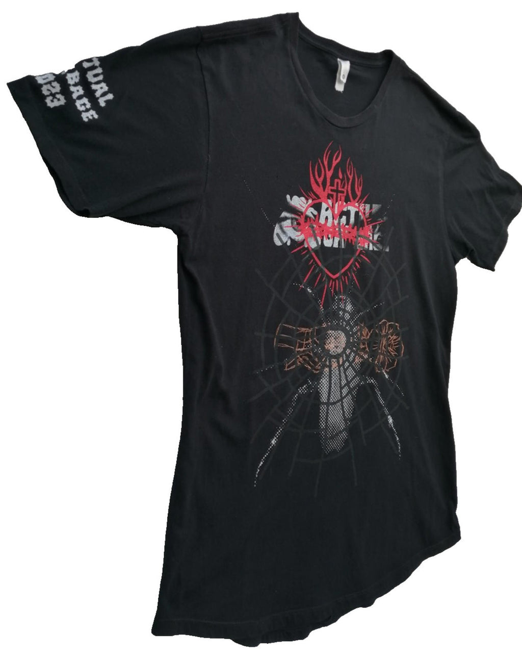 Actual Garbage T-Shirt Men's Size L Black Crew Neck Graphic Print 2023