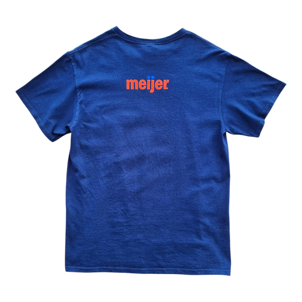 Graphic Print T-Shirt Basketball Men's UK Size M Blue Crew Neck 100% Cotton