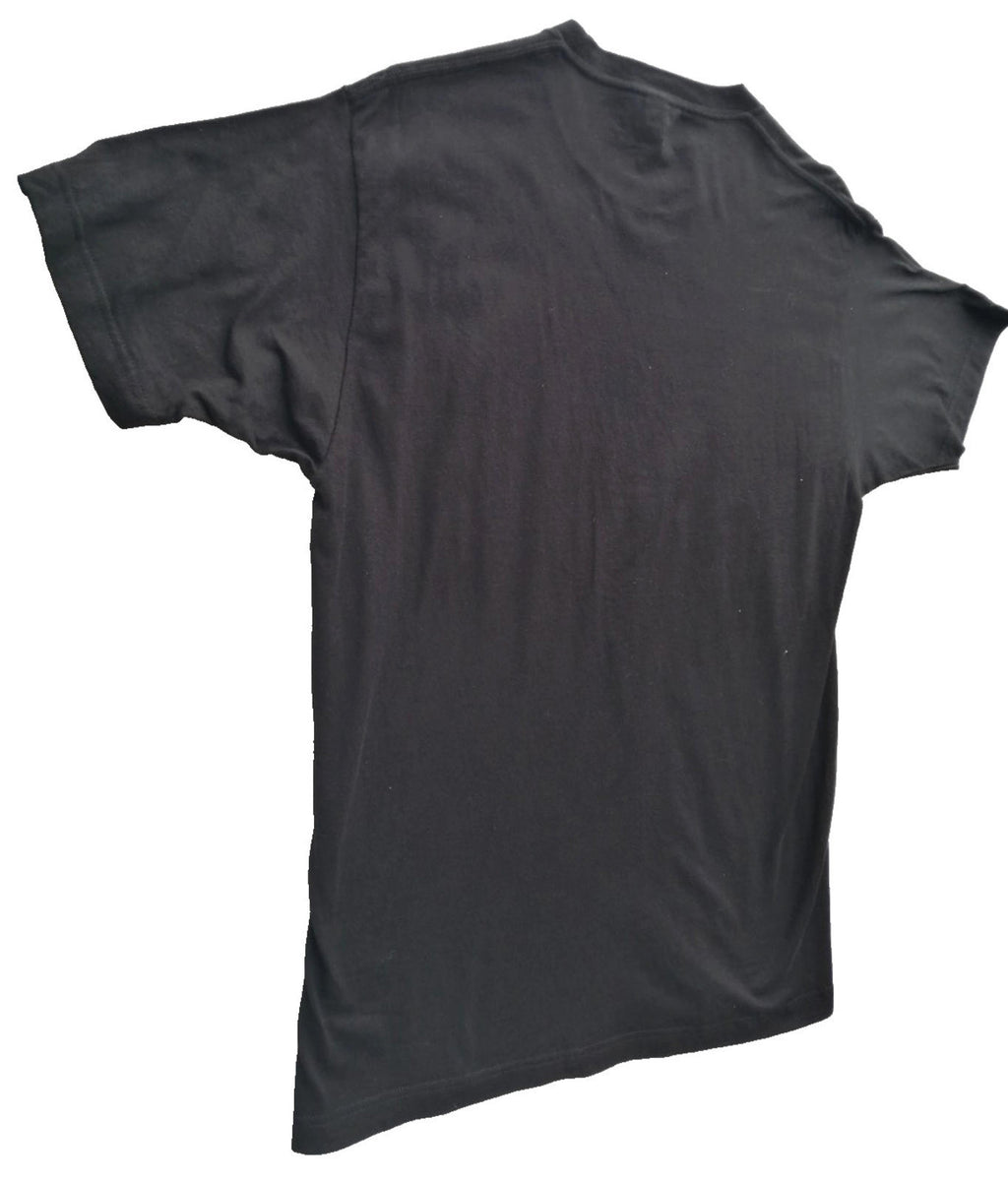 Funny Cute Animal Graphic Print T-Shirt Men's Size L Black Crew Neck 100% Cotton