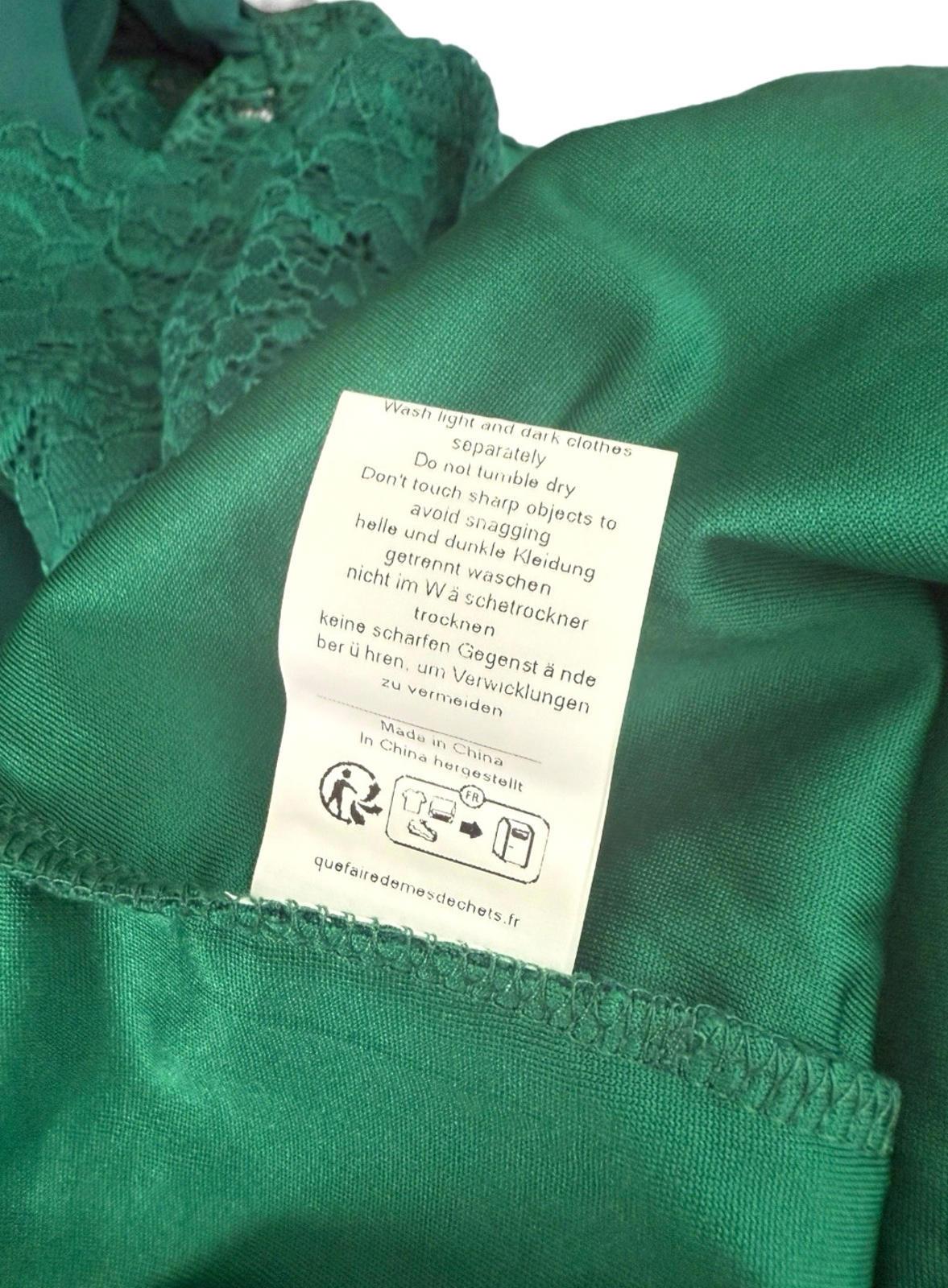 Hanna Nikole Green 2 Piece Blouse Jacket Set Lace Sequin Women’s UK Size 22