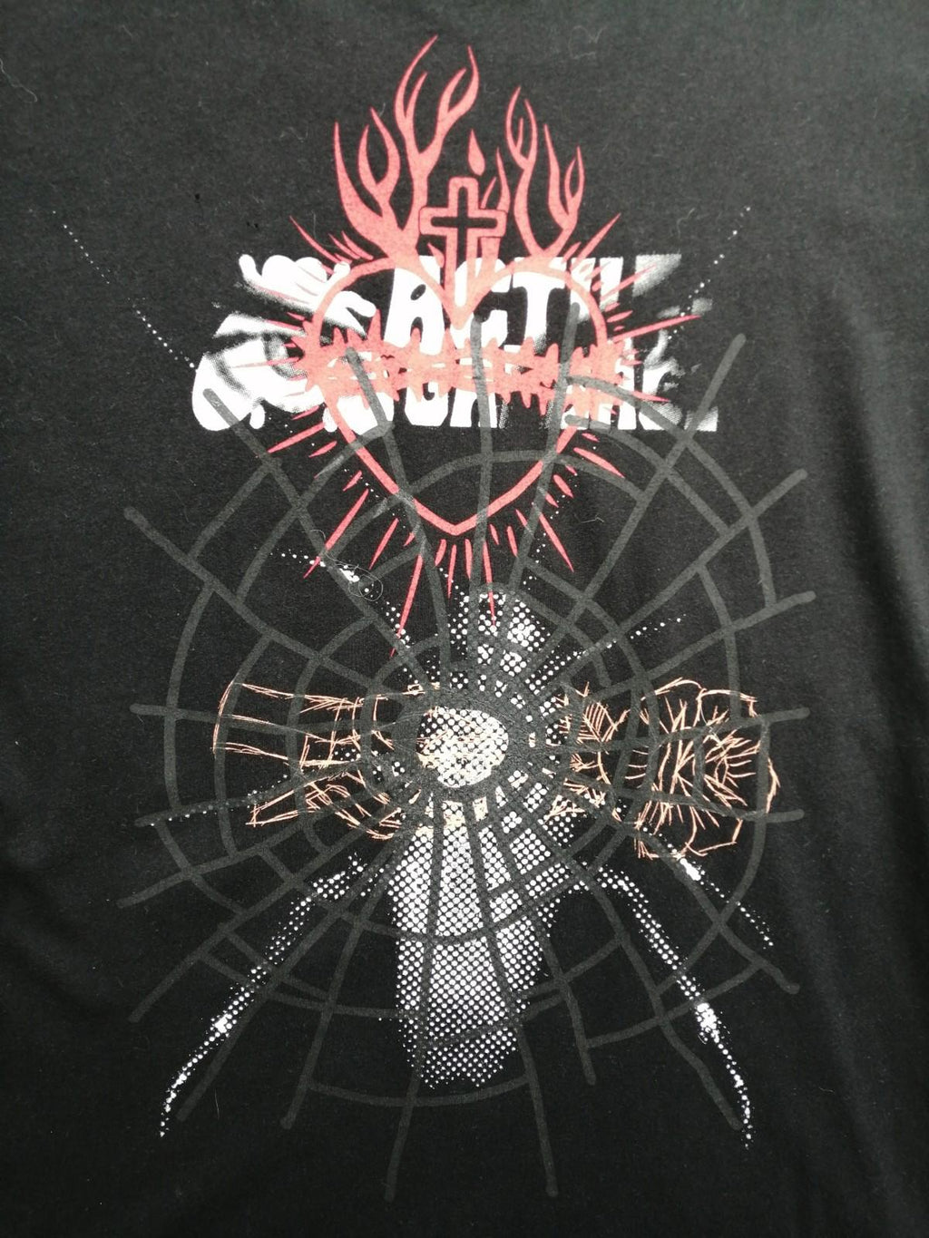 Actual Garbage T-Shirt Men's Size L Black Crew Neck Graphic Print 2023