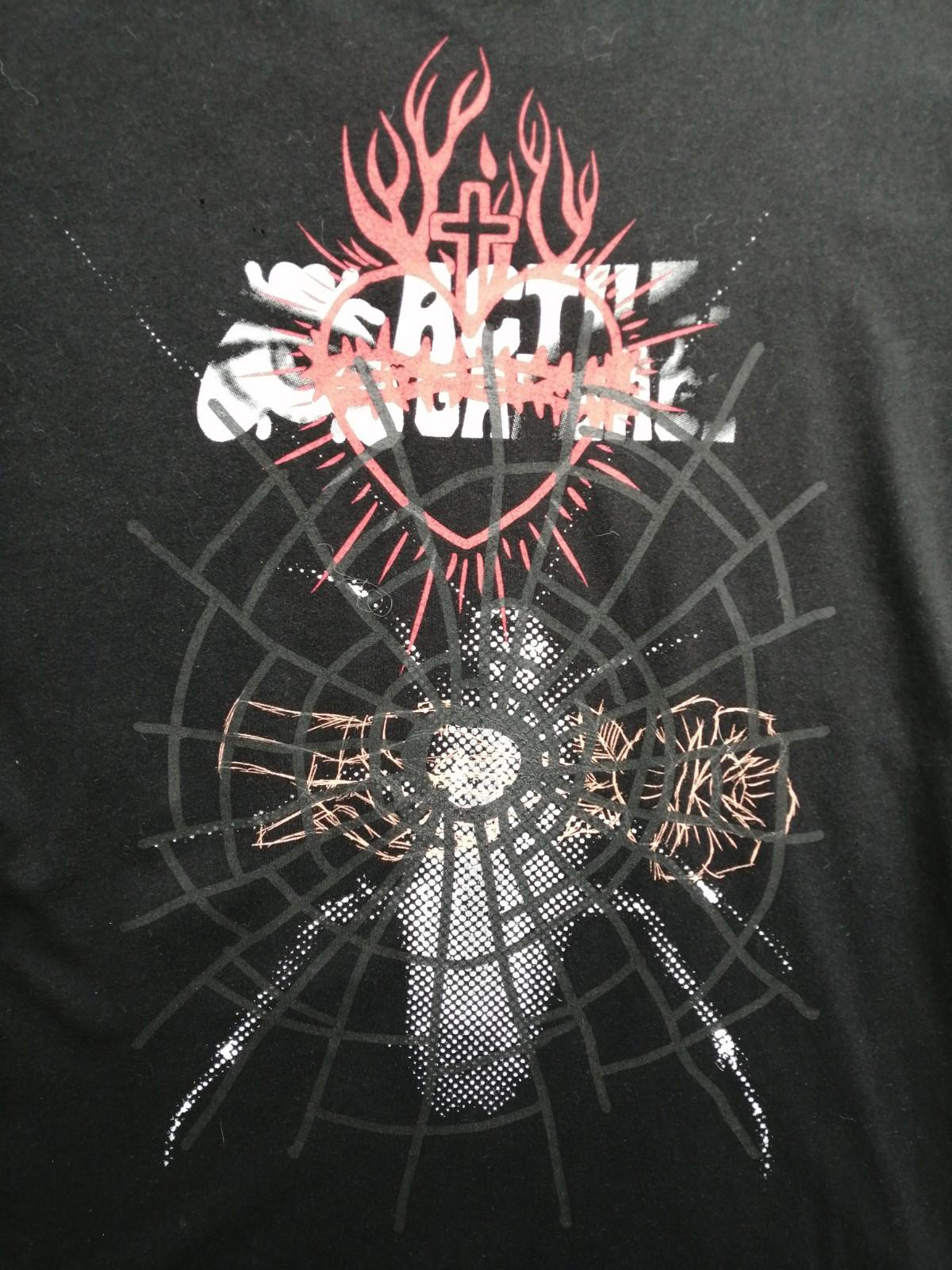 Actual Garbage T-Shirt Men's Size L Black Crew Neck Graphic Print 2023