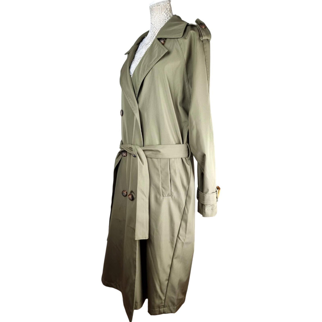 Stoosh Military Green Trench Coat Womens UK Size Large