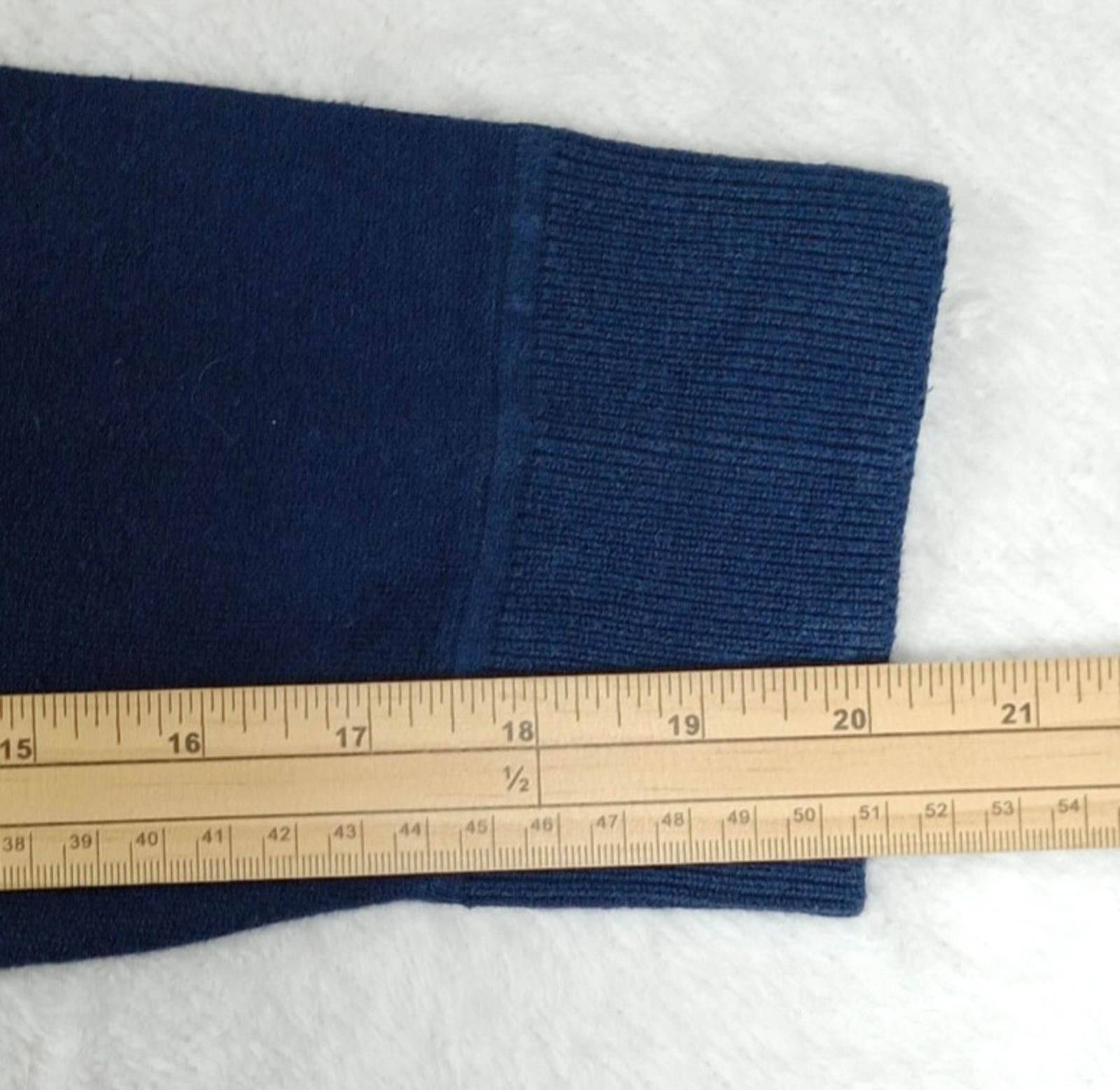 Gap Knit Jumper Men's UK Size L Blue Long Sleeve 100% Cotton V-Neck Sweater