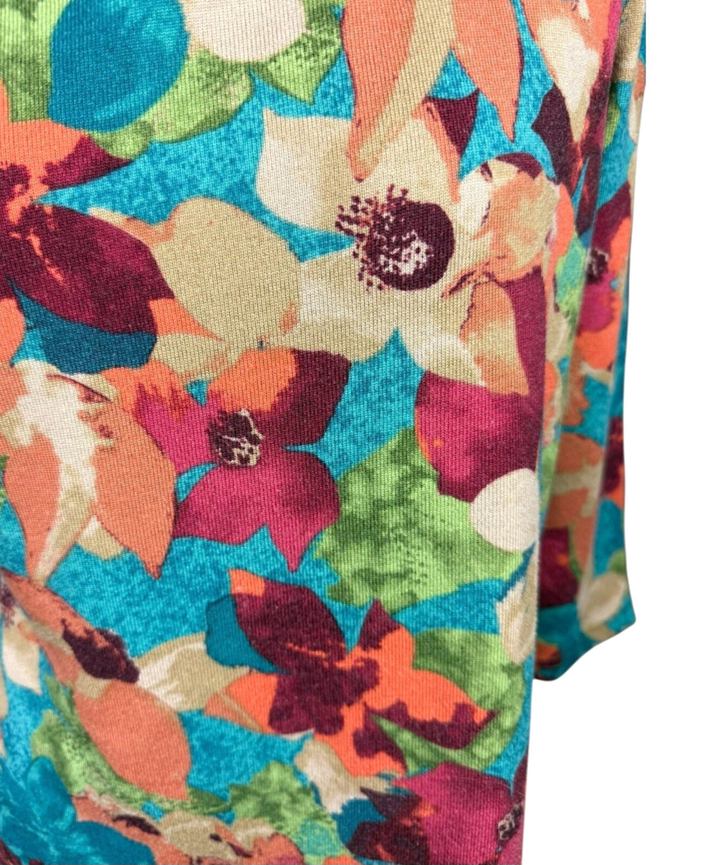 Honor Millburn Floral Top Women’s UK Size 10 3/4 Sleeve Multicolour