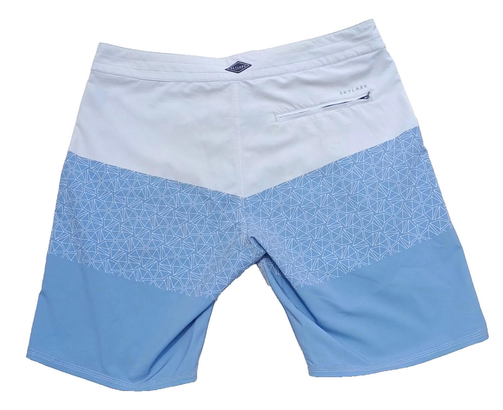 Skylark Swim Shorts Men's UK Size L Beige/Teal Polyester Rich Pockets Drawstring