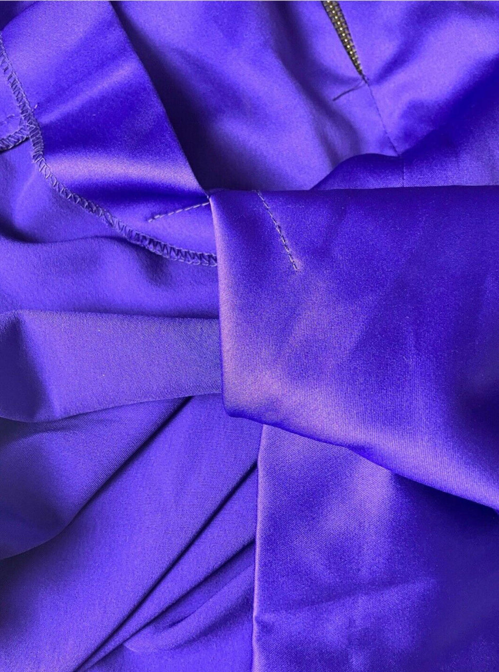 River Island Silk Midi Dress Purple Belted One shoulder Women’s UK Size 14