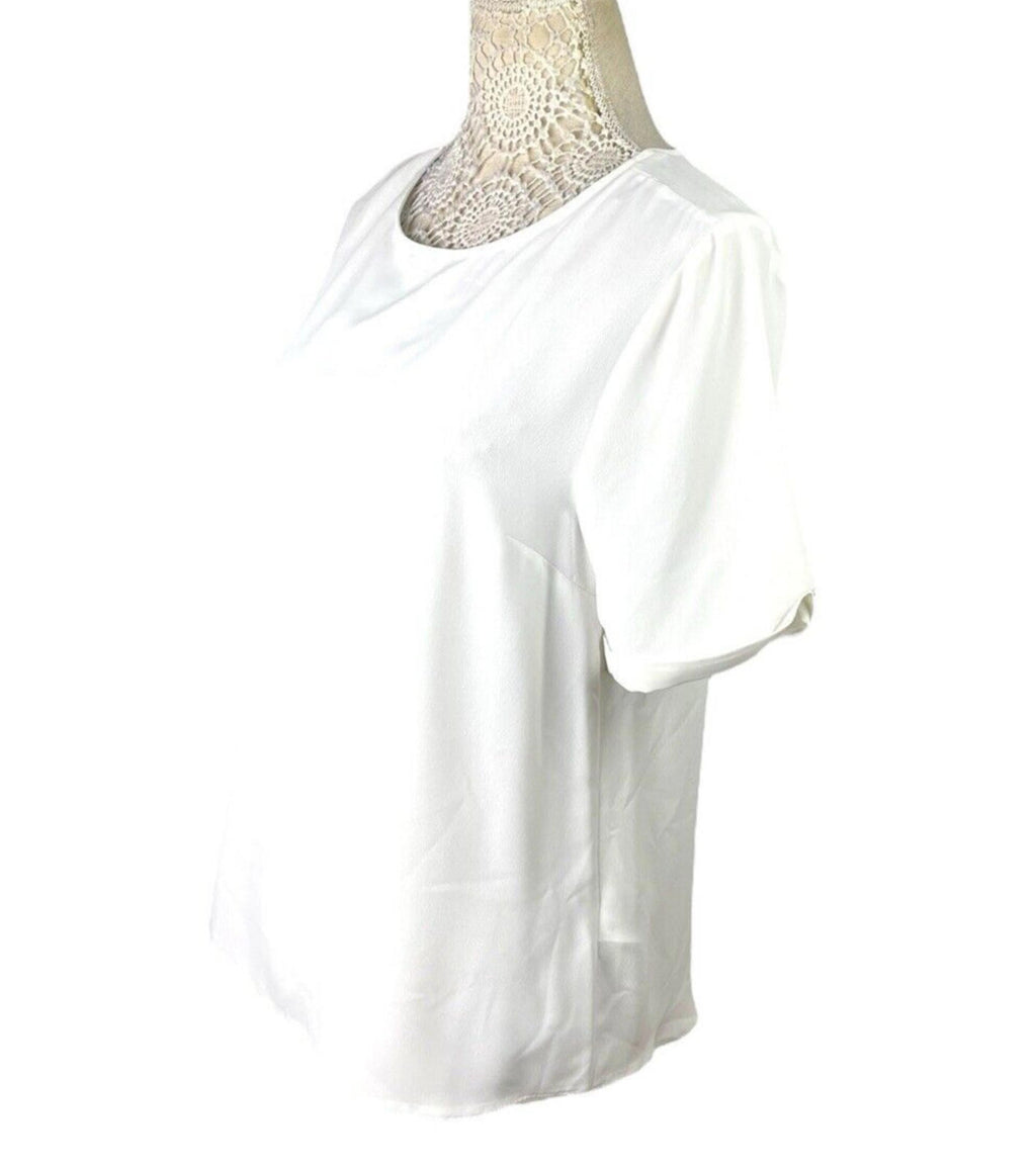 Primark White T-Shirt Blouse Lightweight Women’s UK Size 12