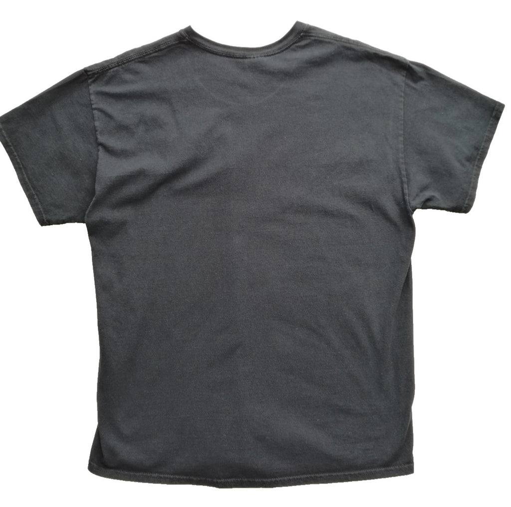 Graffiti Font Graphic Print T-Shirt Men's Size XL Black Crew Neck 100% Cotton