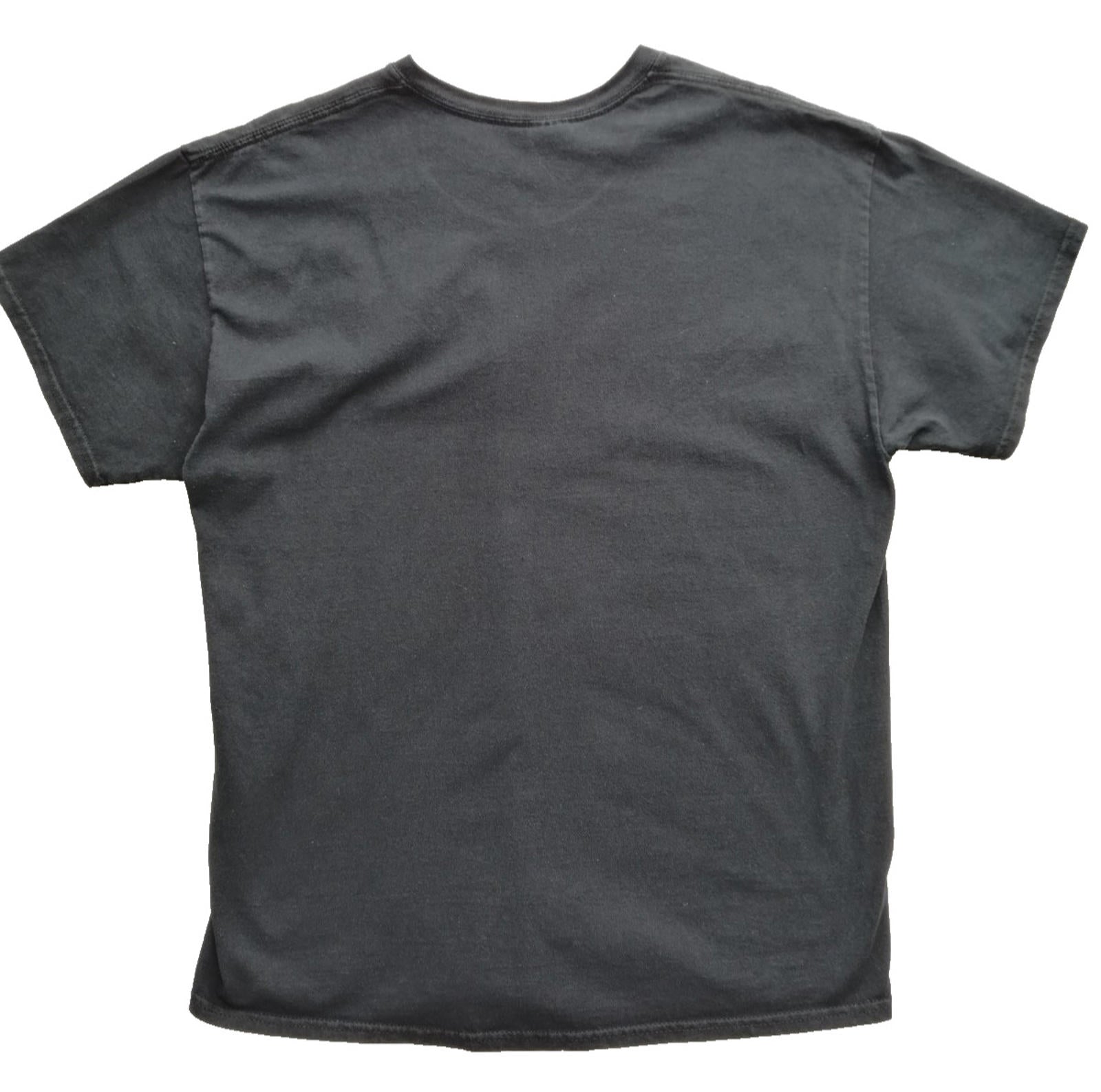 Graffiti Font Graphic Print T-Shirt Men's Size XL Black Crew Neck 100% Cotton