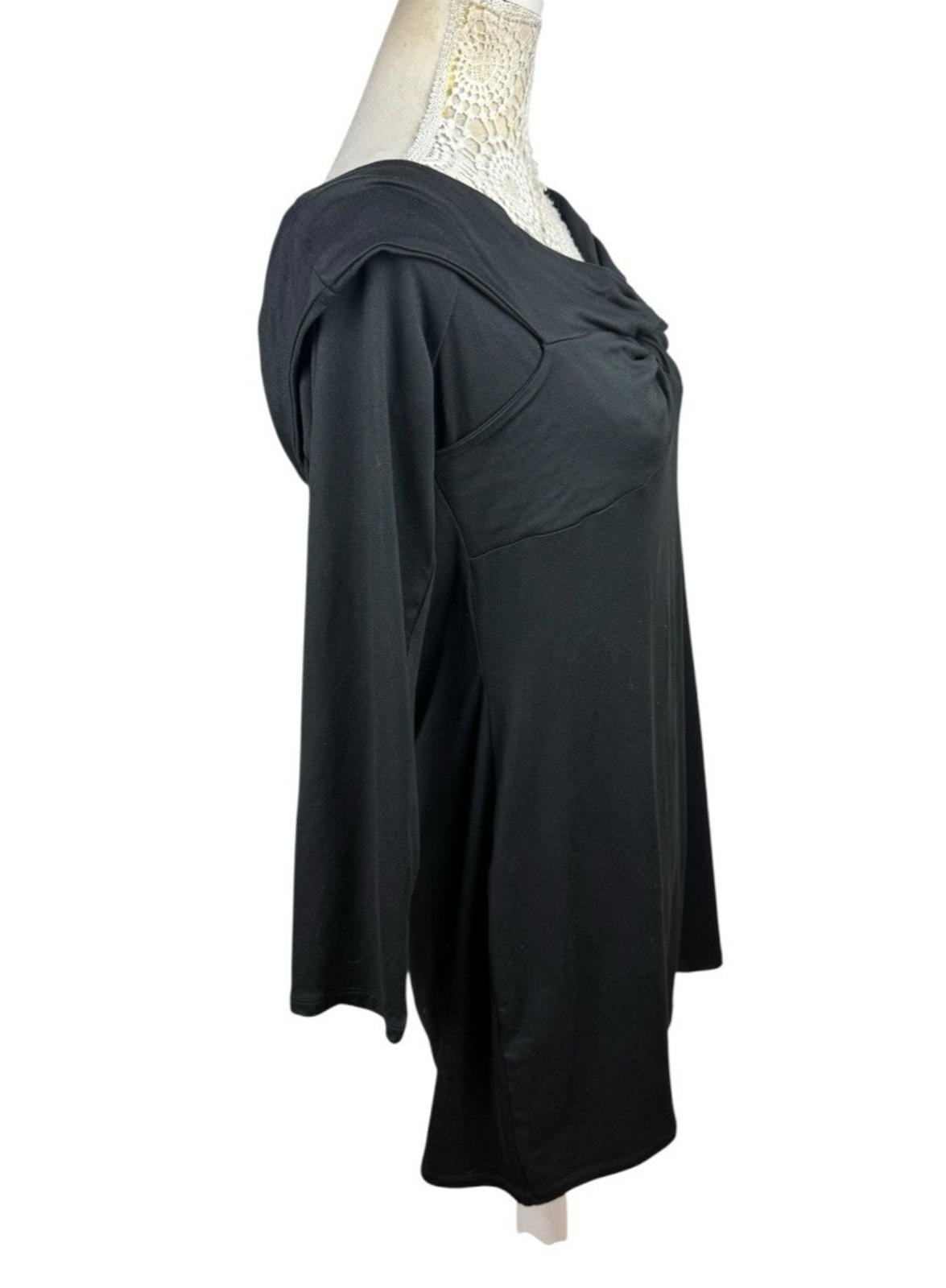 Figa Black Mini Dress Off The Shoulder Long Sleeve Women’s UK Size 14