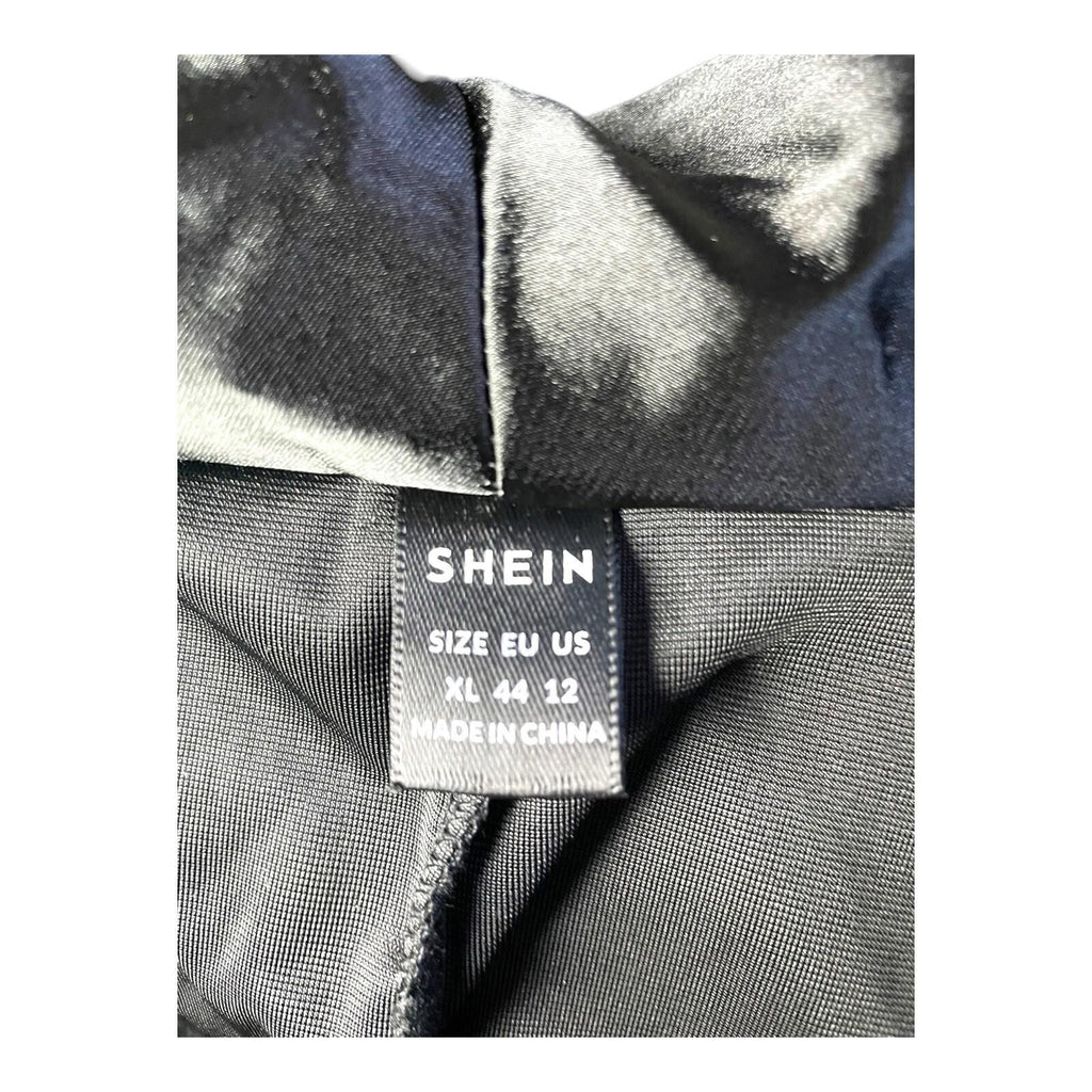 Shein Velour Blazer Jacket Women’s UK Size XL (14) Black