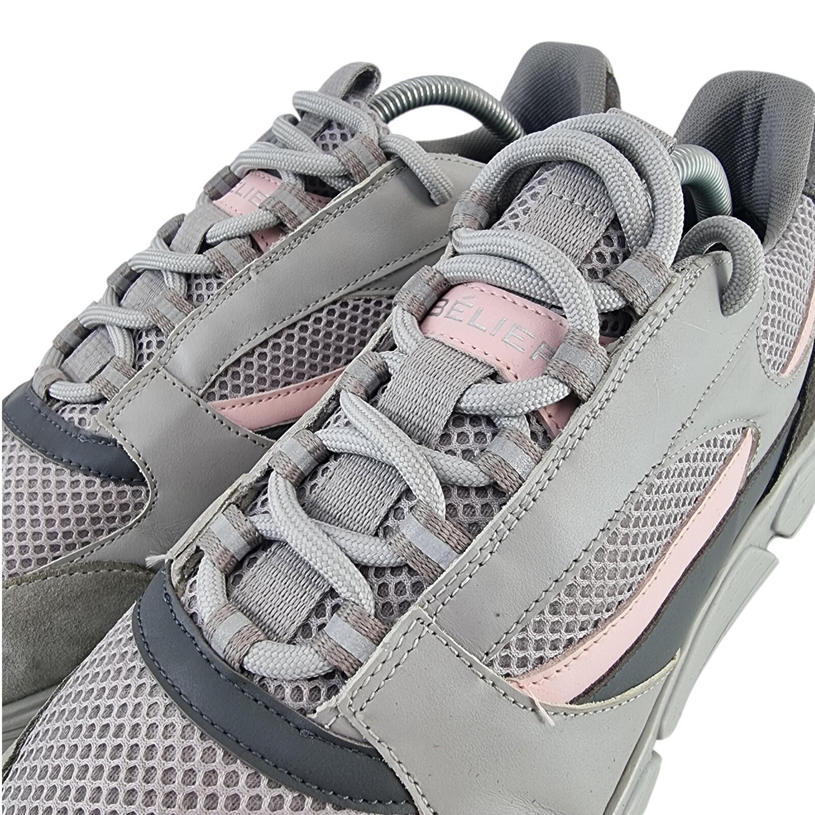 Belier A Sport Runner Trainer Men's UK Size 8 Low Top Grey Pink Sneakers