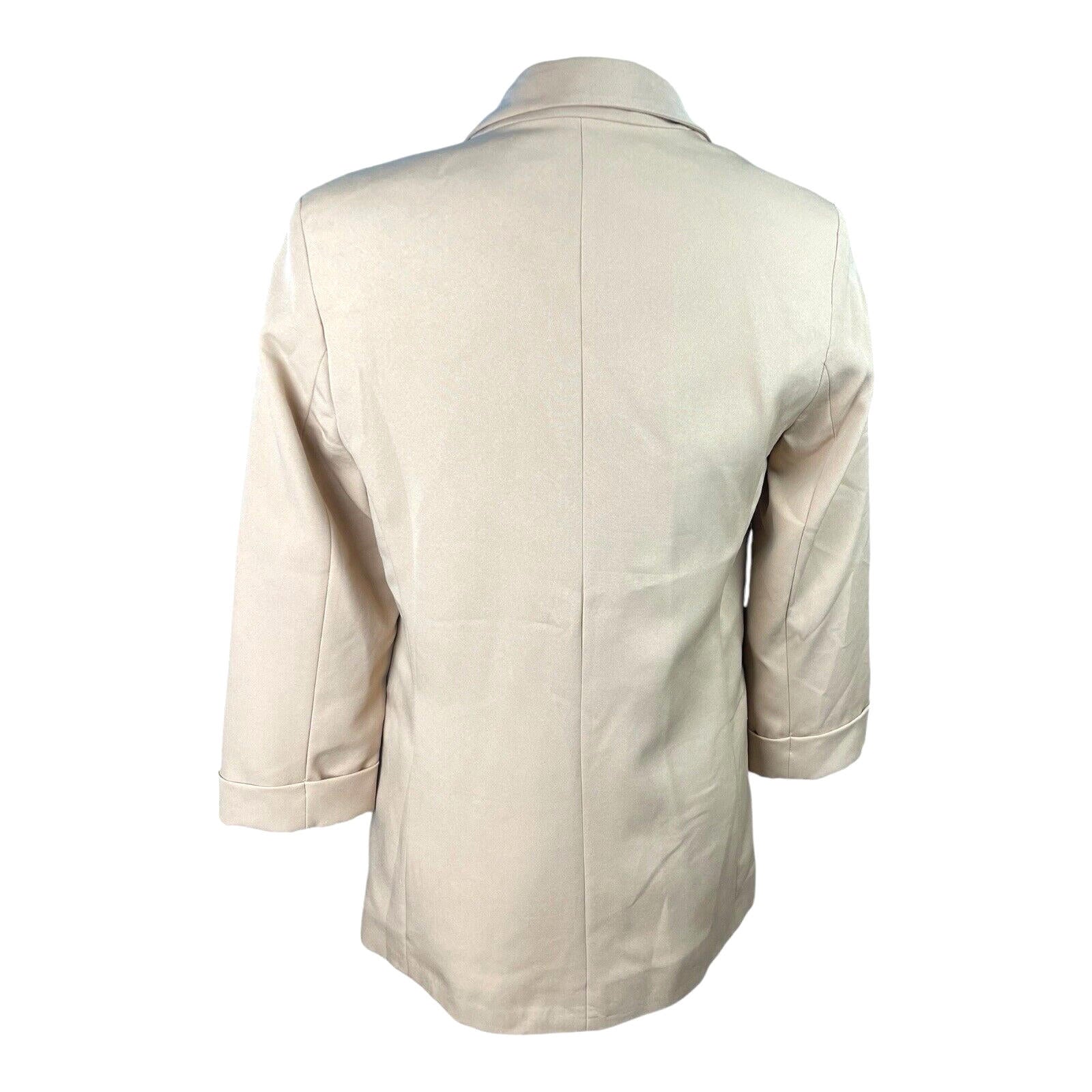 New Look Blazer Jacket Camel Relaxed Fit Shoulder Pads Women’s UK Size 6