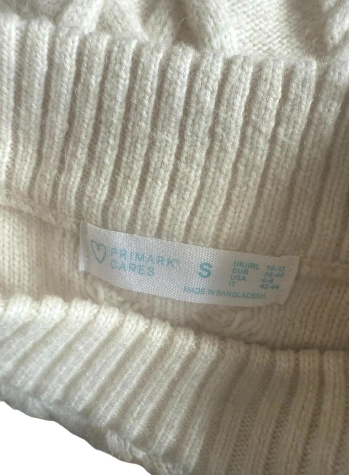 Primark Beige Knit Jumper Aaron Knit Cropped Long Sleeve Women’s UK Size S