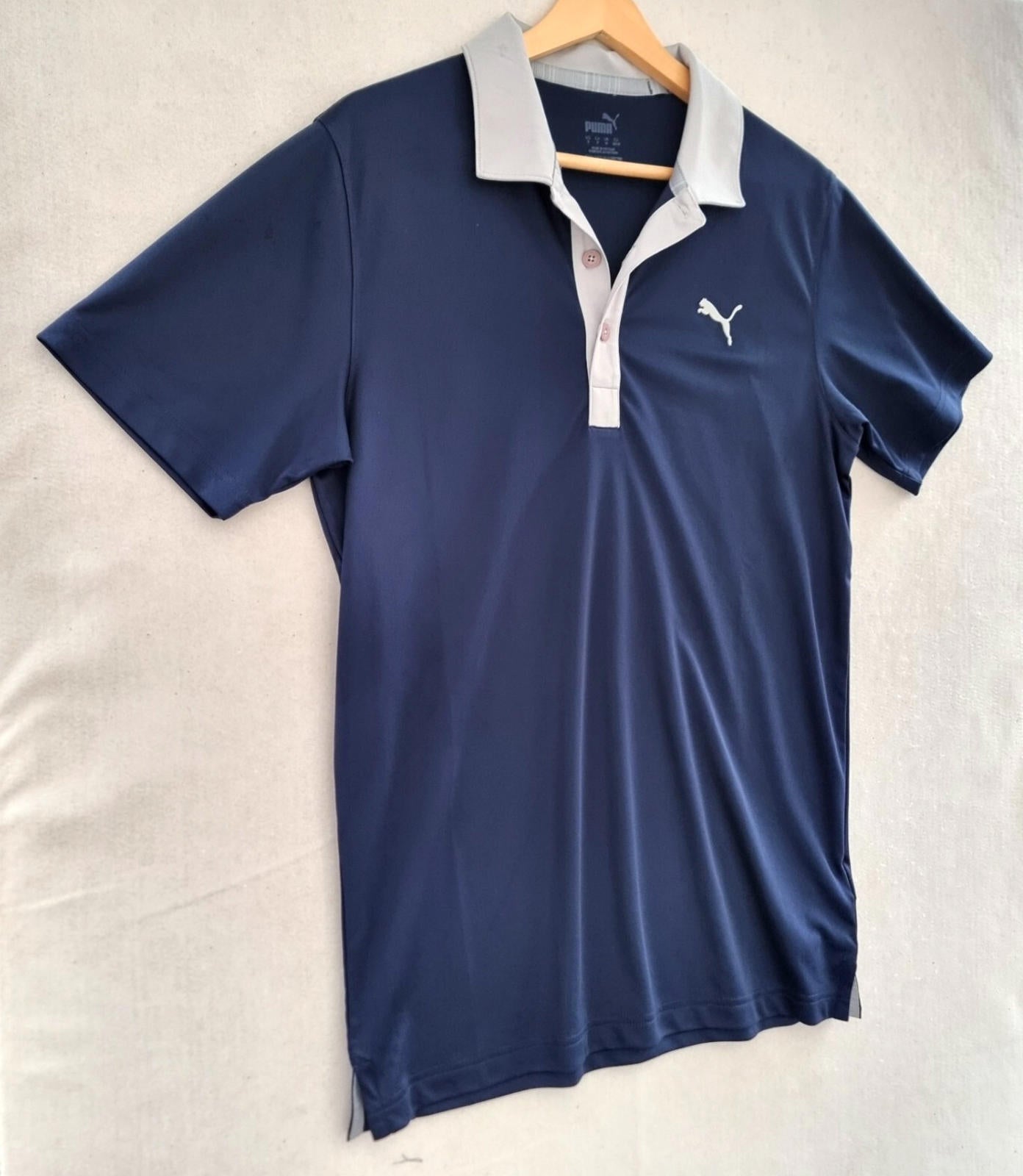 Puma Golf Polo Shirt Men's UK Size M Blue Short Sleeve