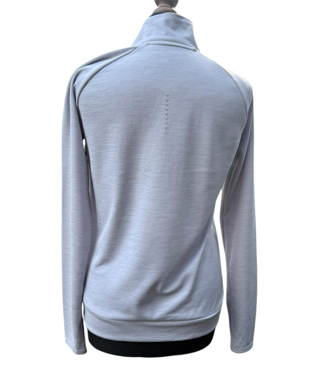 Nike Running Top Womens XS Grey 1/4 Zip Dri-Fit Pullover Activewear Thumbholes