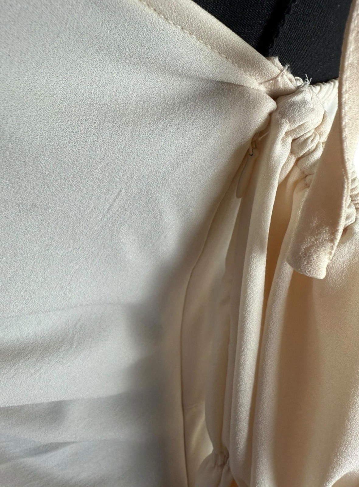 Boohoo Cream Mini Dress Ruffle Of The Shoulder Women’s UK Size 12