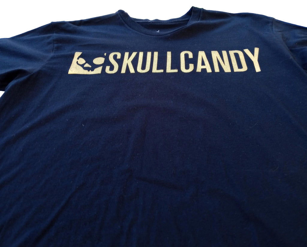 Skull Candy Graphic Print T-Shirt Men's UK Size XL Black Crew Neck 100% Cotton