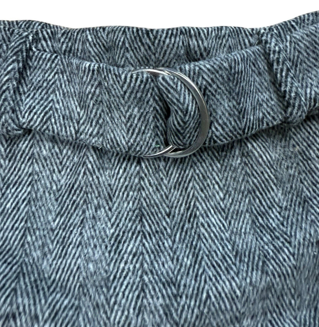 Primark Grey Skirt Aline Belted High Waist Women’s UK Size 6 Zip Fastening