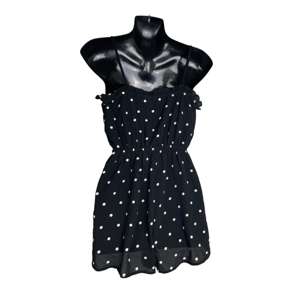 Divided Black Chiffon Romper Playsuit Polka Dot Women’s UK Size 6