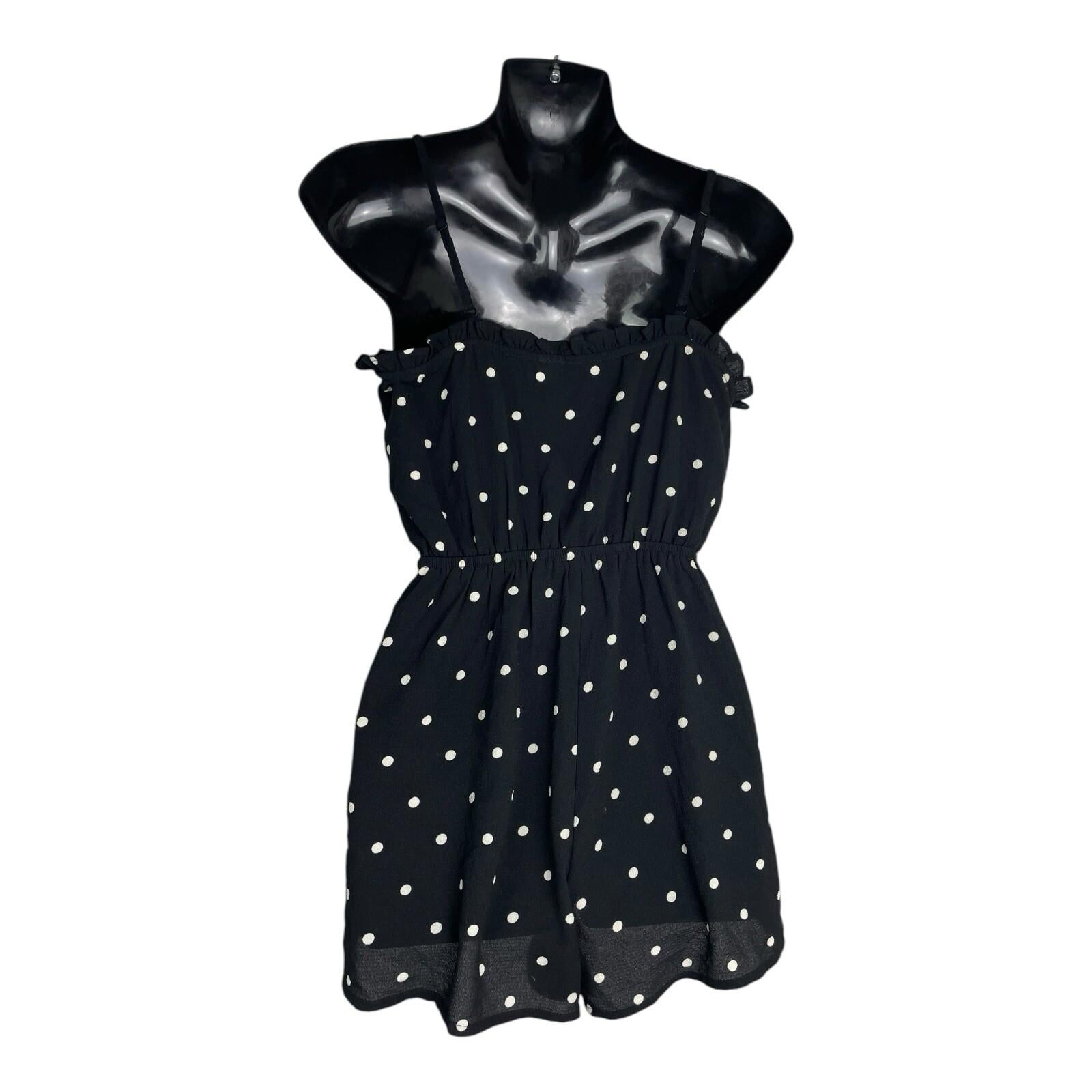 Divided Black Chiffon Romper Playsuit Polka Dot Women’s UK Size 6