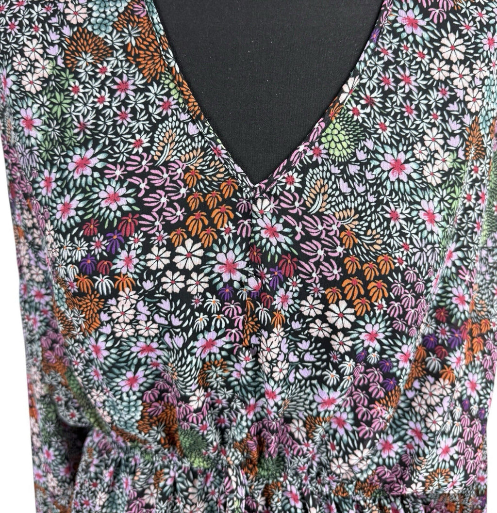 George Floral chiffon Blouse Women’s UK Size Multicolour Long Sleeve Semi Sheer