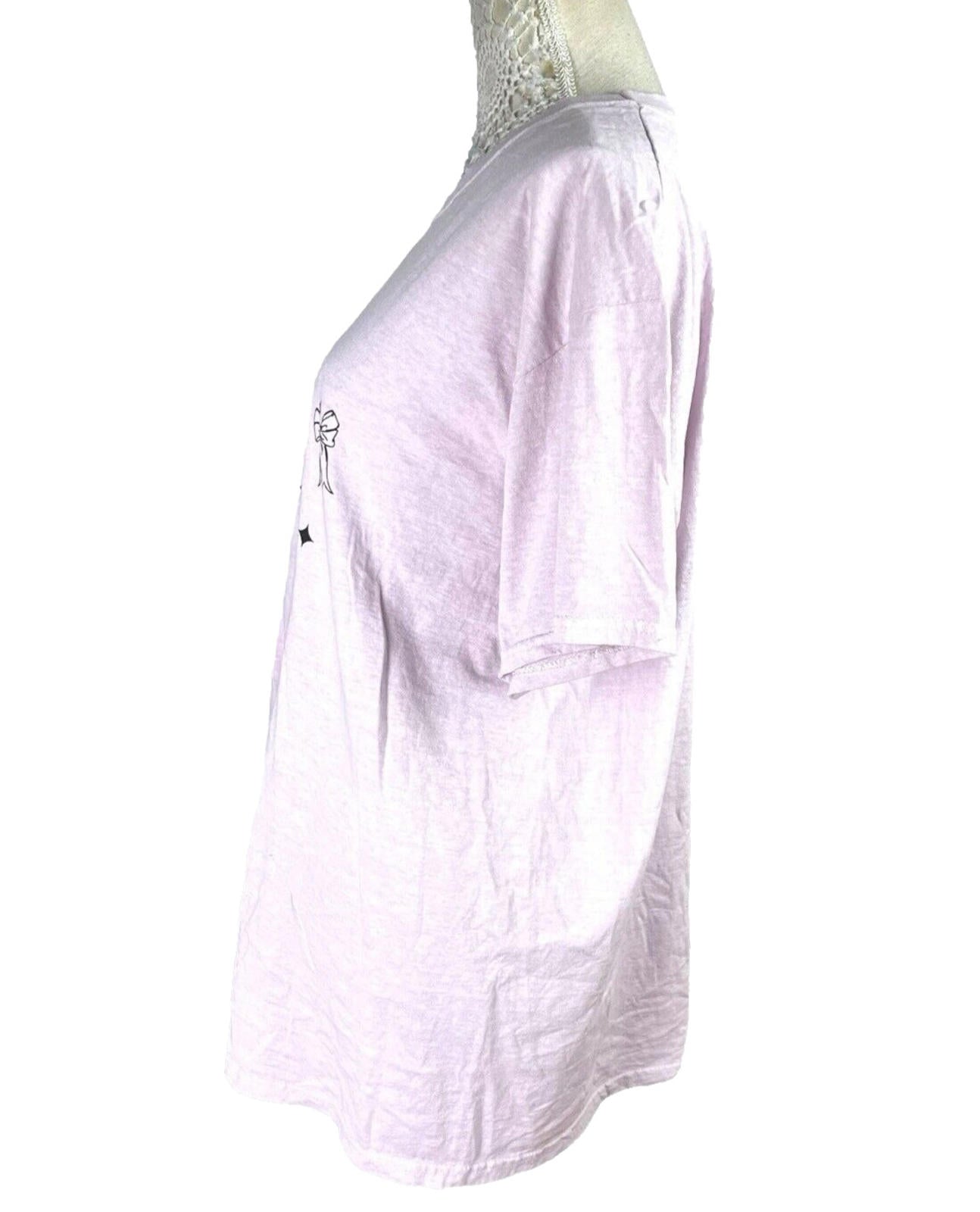 Pink Printed T-shirt Not My Problem Oversized Graphic Print Women’s UK Size M