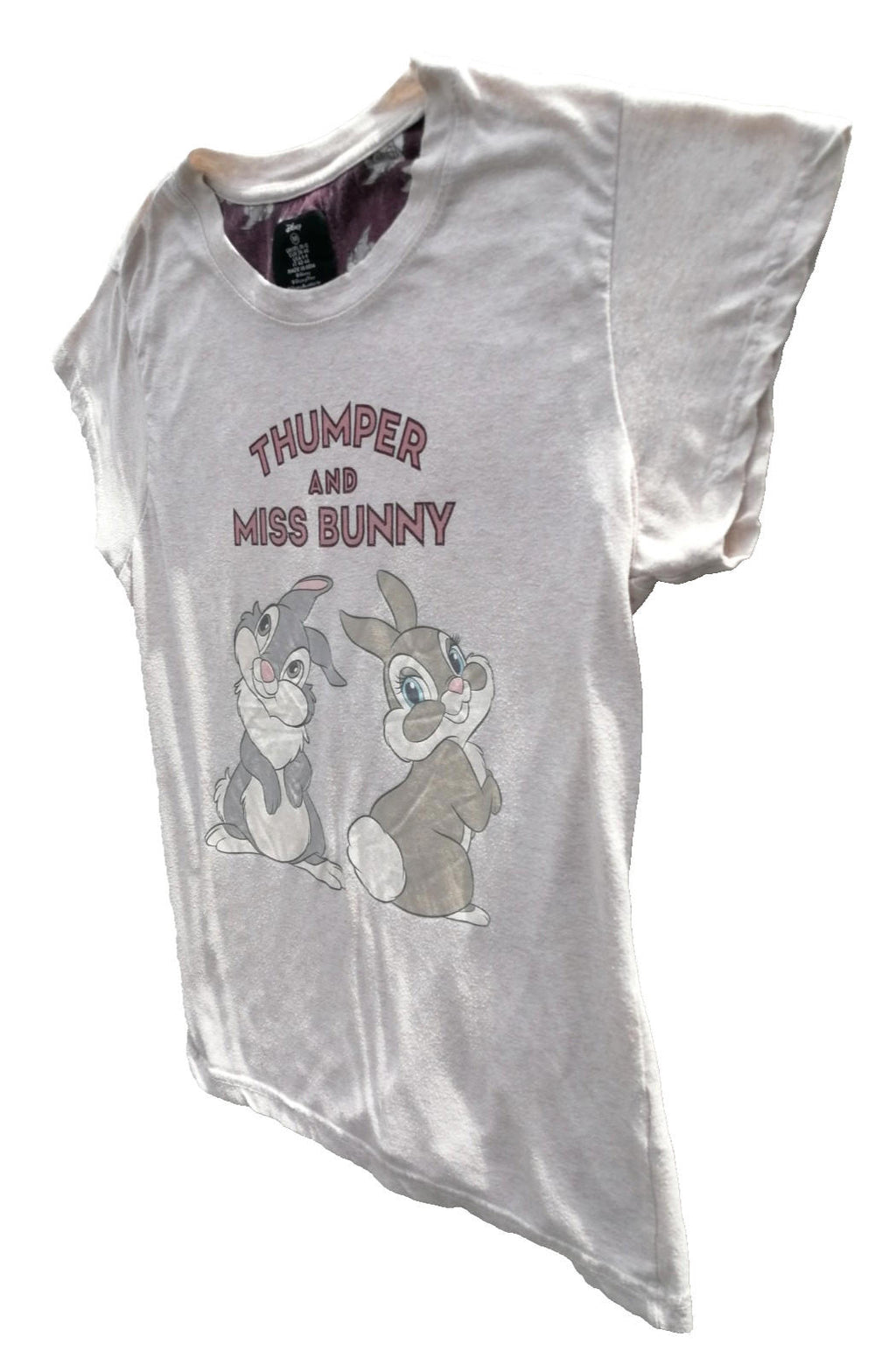 Official Disney Thumper & Miss Bunny Pink Graphic T-Shirt Women's Size M/10-12