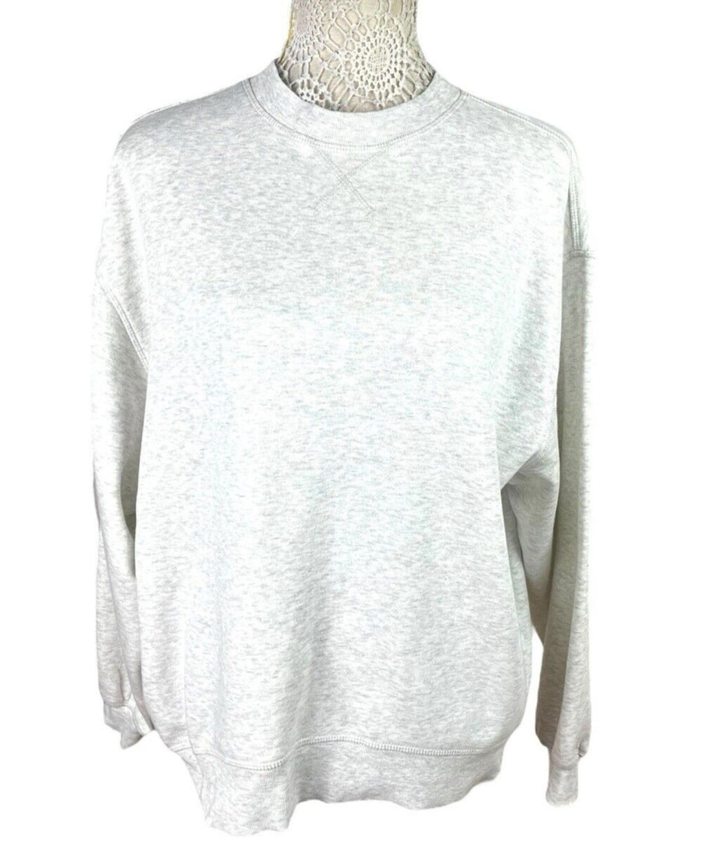 Divided Light Grey Oversized Sweater Crew Neck Fleece Lined Women’s UK Size XXS