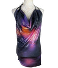 Multicolour Full Sequin Backless Mini Dress Halterneck Women’s UK Size 10