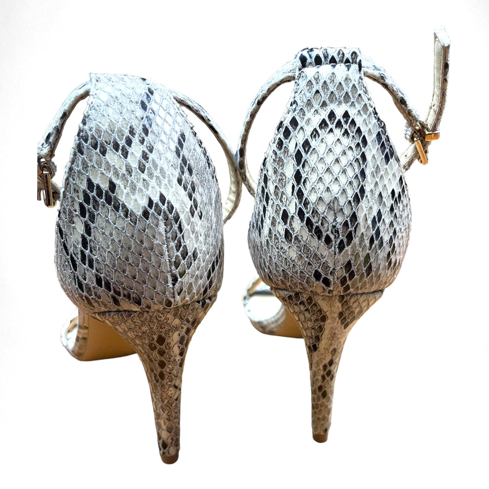 Peacocks Snakeskin Print Stilettos Shoes Open Toe Women’s UK Size 5