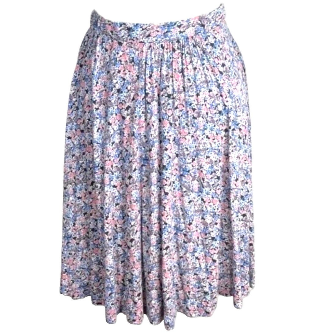 TU Ditsy Pleated Midi Skirt Women's UK Size 8 Colourful Floral Elasticated Waist