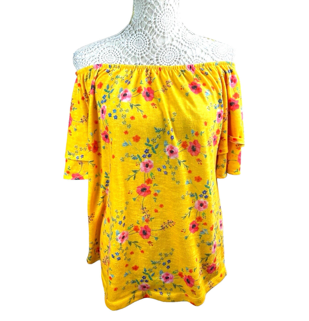 George Blouse Floral Top Off The Shoulder Women’s UK Size 16