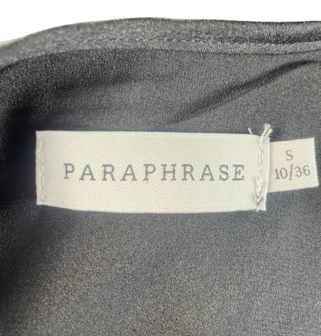 Paraphrase Black Silk Effect Tank Top Women’s UK Size S