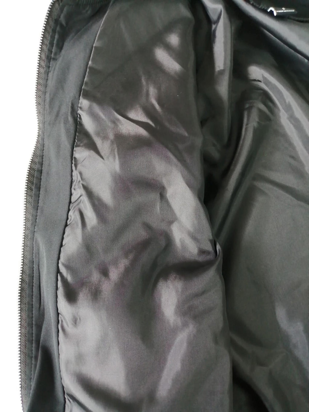 Manfinity Bomber Jacket Men's UK Size S Black Coat Zip Pockets