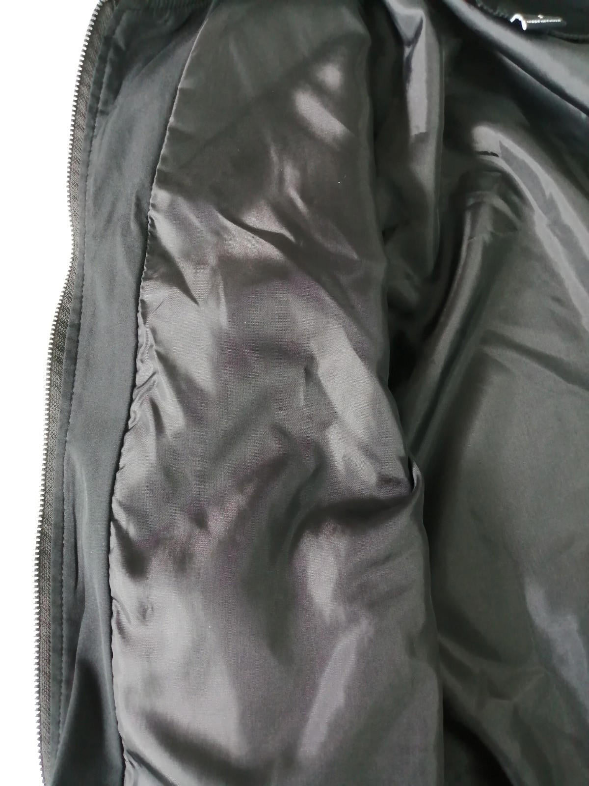 Manfinity Bomber Jacket Men's UK Size S Black Coat Zip Pockets