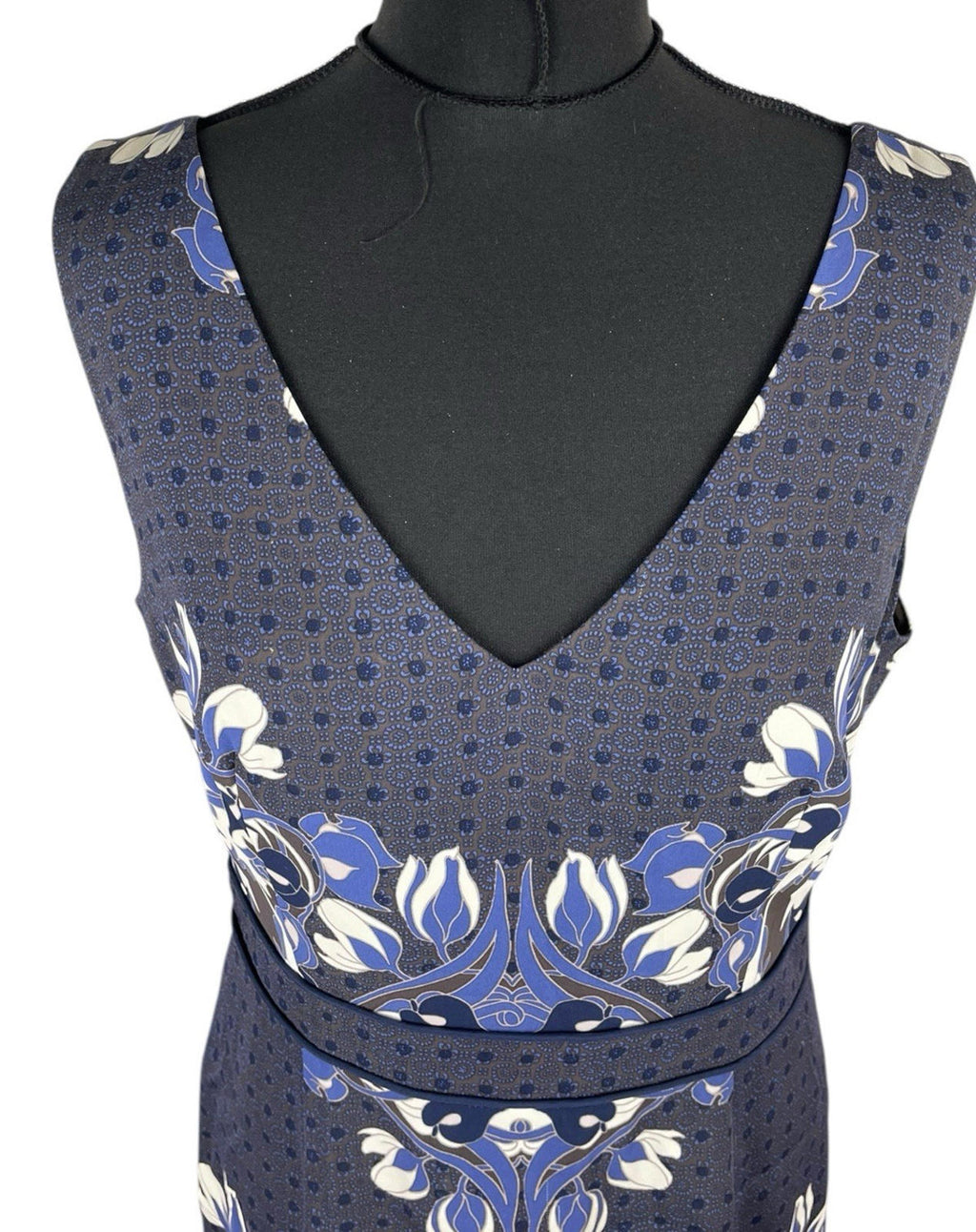 Tory Burch Piera Printed Matte-Satin Dress Designer Women’s UK Size 10