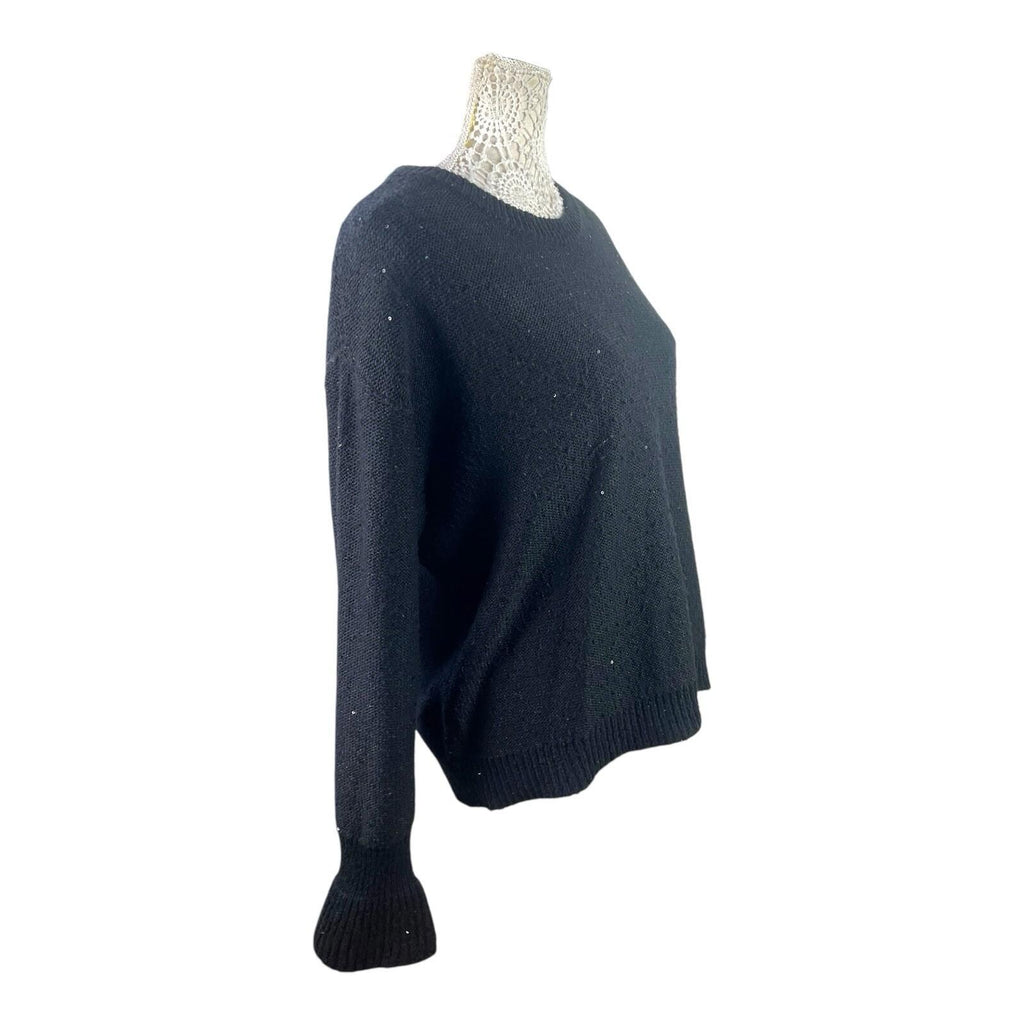 DKNY Jumper Black Knitted Sparkle Women’s UK Size XL (14)