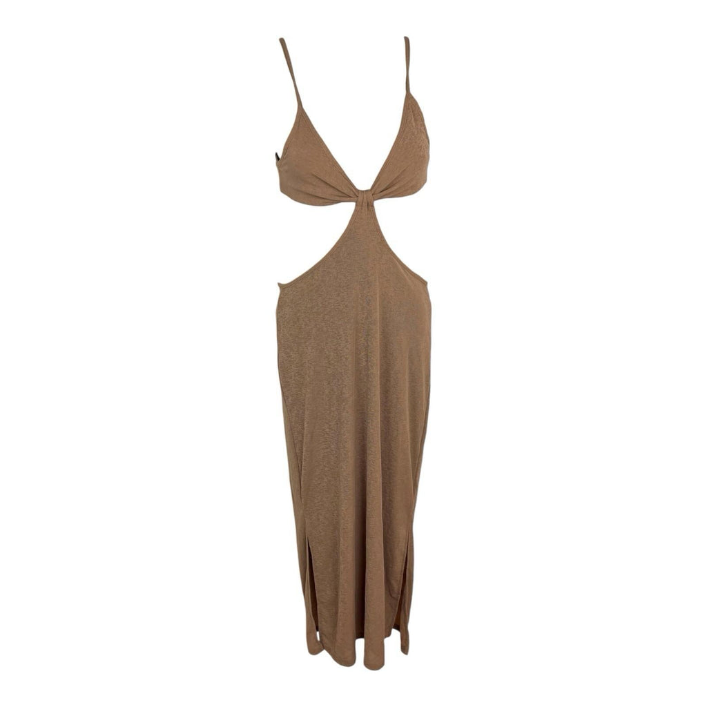 New Look Tan Cut Out Midaxi Dress Women’s UK Size S