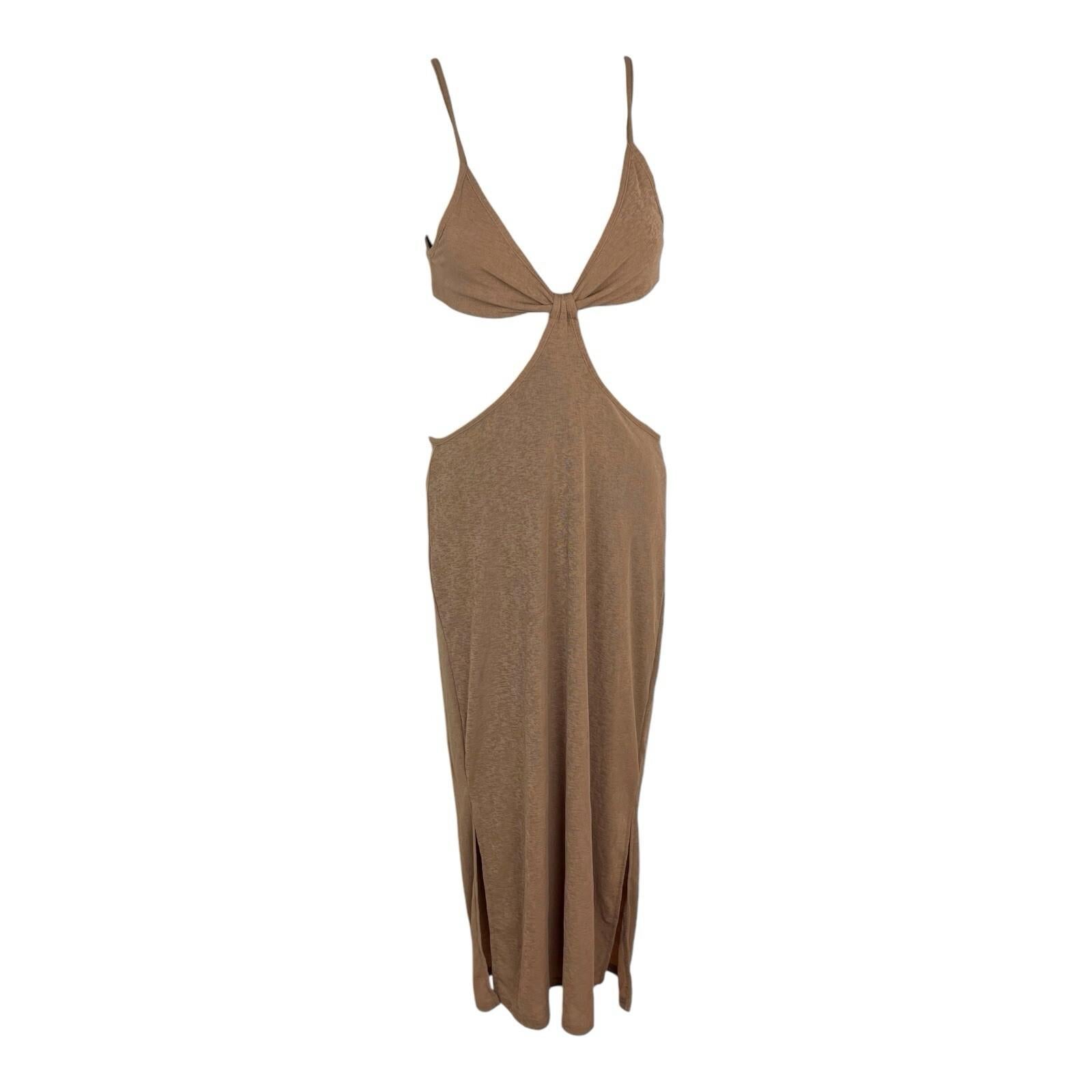 New Look Tan Cut Out Midaxi Dress Women’s UK Size S