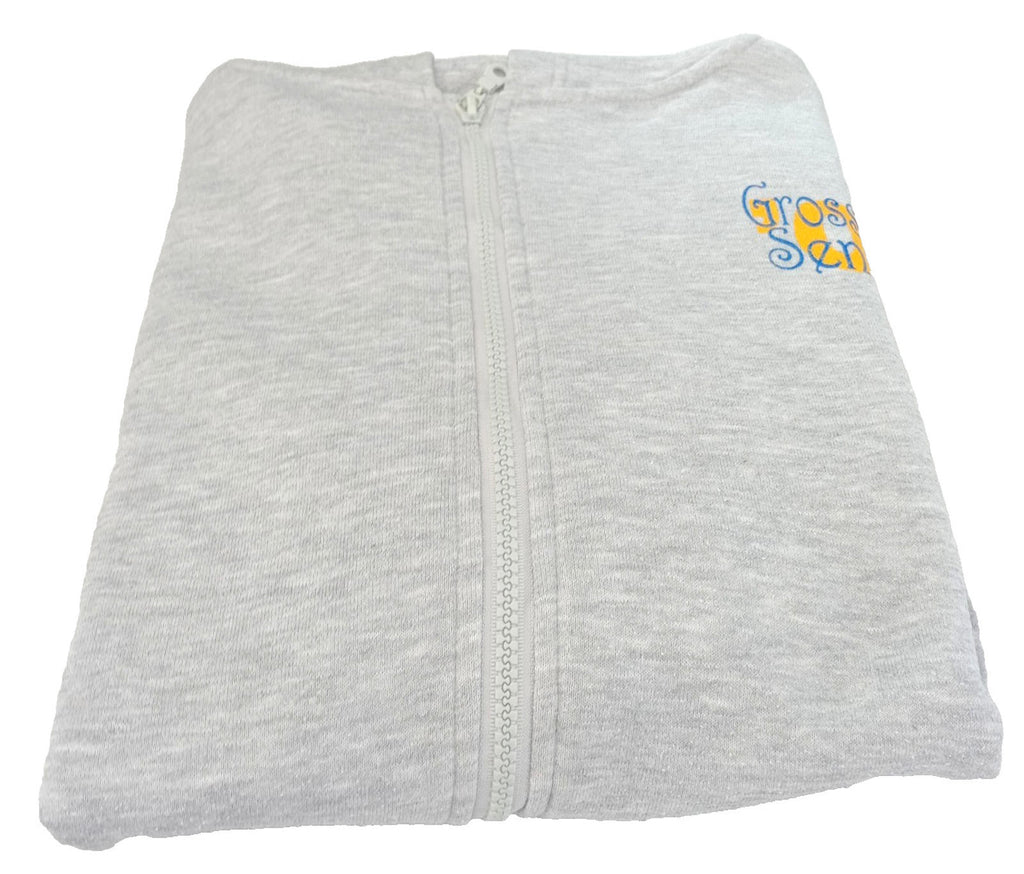 USA High School Seniors Hoodie Men's UK Size M Grey Hooded Pockets Zip Front