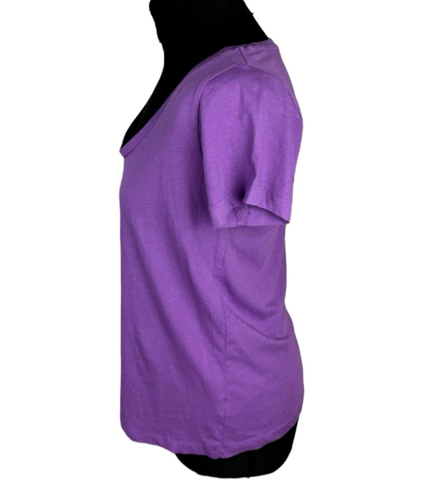 Everyday T-Shirt Blouse Women’s UK Size 10 Purple Scoop Neck Short Sleeve