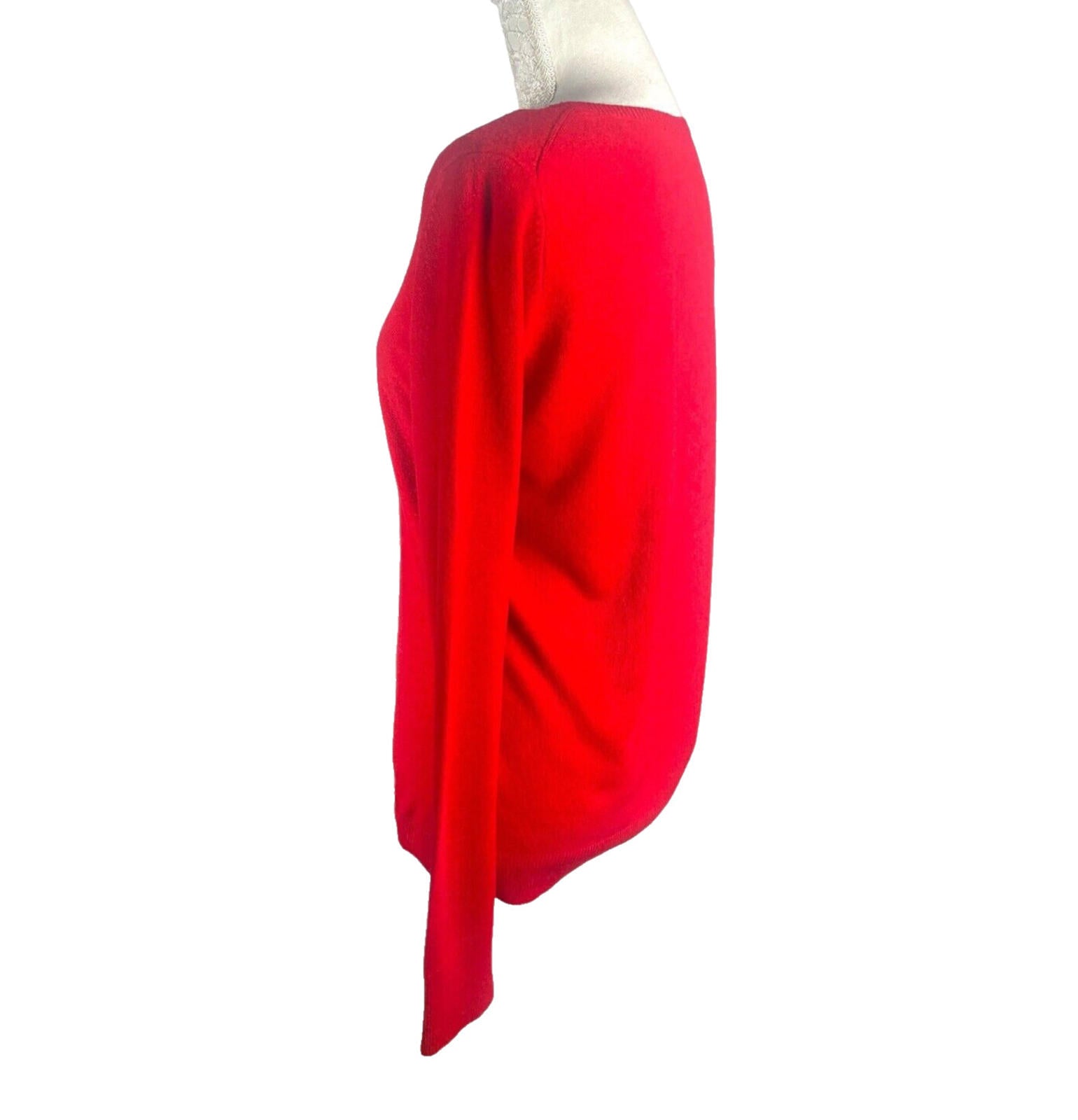 Galeries Lafayette Paris Knit Jumper Red Women's UK Size Small Crew Neck