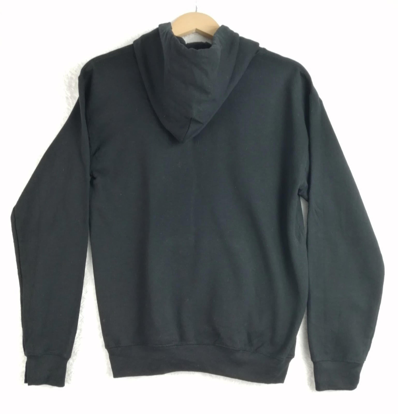 Weathersfield School Sports Hoodie Men's Size S Black Jersey Hooded Pockets