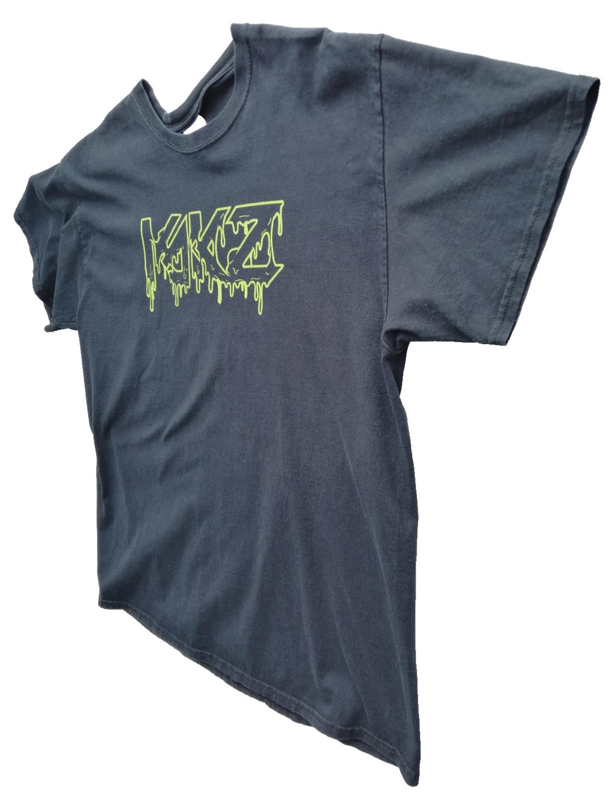 Graffiti Font Graphic Print T-Shirt Men's Size XL Black Crew Neck 100% Cotton